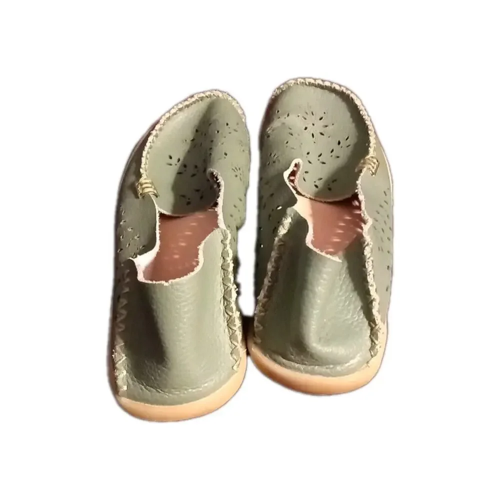 Venus Celia Womens Shoes Comfort Flat Loafers Size US 11/12 Eu 43 Olive Green
